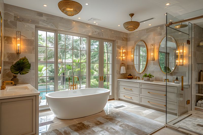 Spa-Style Bathroom with Freestanding Tub